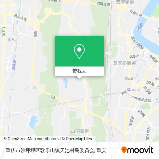 重庆市沙坪坝区歌乐山镇天池村民委员会地图