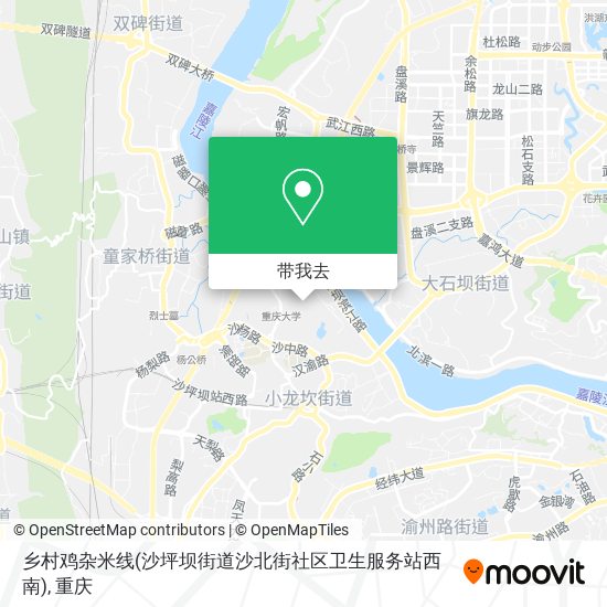 乡村鸡杂米线(沙坪坝街道沙北街社区卫生服务站西南)地图