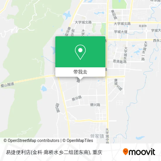 易捷便利店(金科·廊桥水乡二组团东南)地图