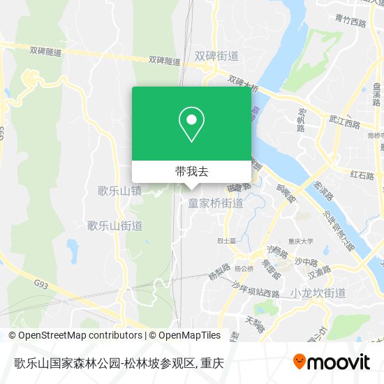 歌乐山国家森林公园-松林坡参观区地图