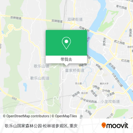 歌乐山国家森林公园-松林坡参观区地图