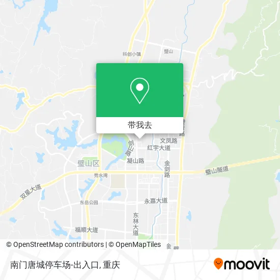 南门唐城停车场-出入口地图