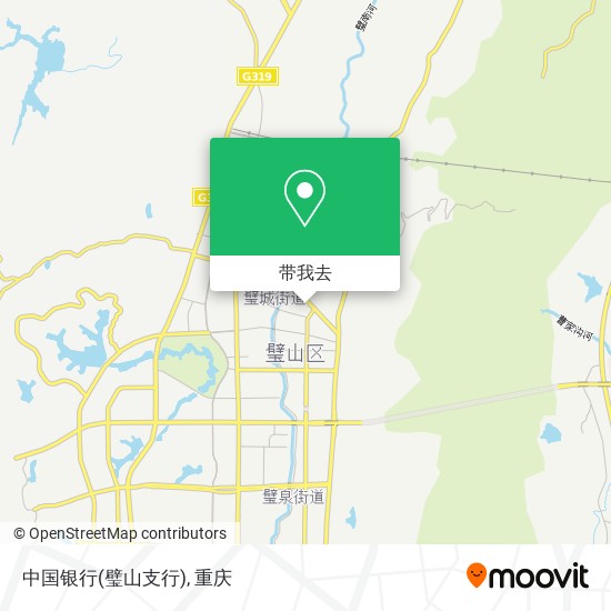 中国银行(璧山支行)地图