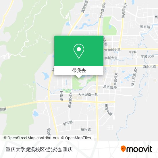 重庆大学虎溪校区-游泳池地图