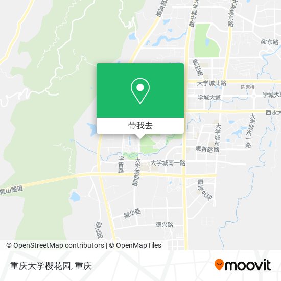 重庆大学樱花园地图