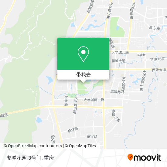 虎溪花园-3号门地图