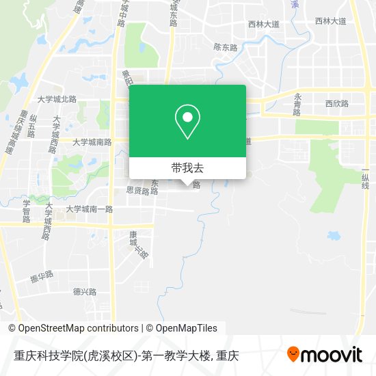 重庆科技学院(虎溪校区)-第一教学大楼地图