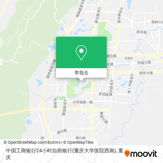 中国工商银行24小时自助银行(重庆大学医院西南)地图