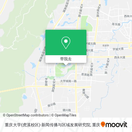 重庆大学(虎溪校区)-新闻传播与区域发展研究院地图