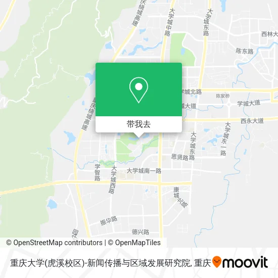 重庆大学(虎溪校区)-新闻传播与区域发展研究院地图