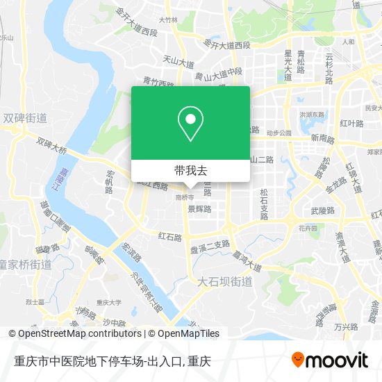 重庆市中医院地下停车场-出入口地图