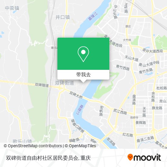 双碑街道自由村社区居民委员会地图