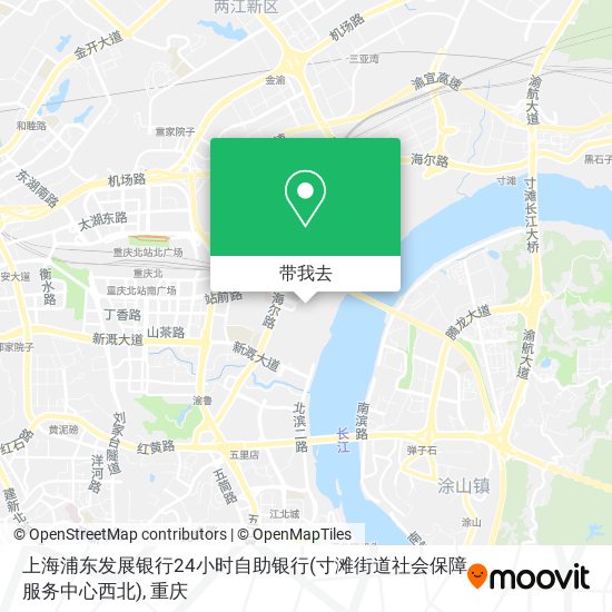 上海浦东发展银行24小时自助银行(寸滩街道社会保障服务中心西北)地图