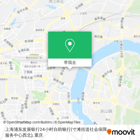 上海浦东发展银行24小时自助银行(寸滩街道社会保障服务中心西北)地图