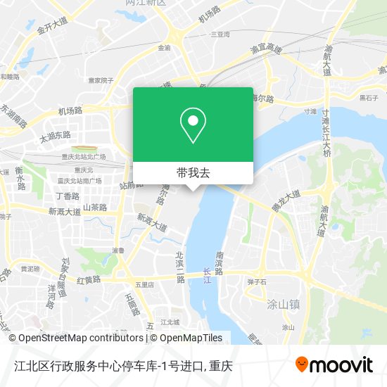 江北区行政服务中心停车库-1号进口地图