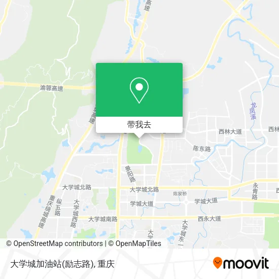 大学城加油站(励志路)地图