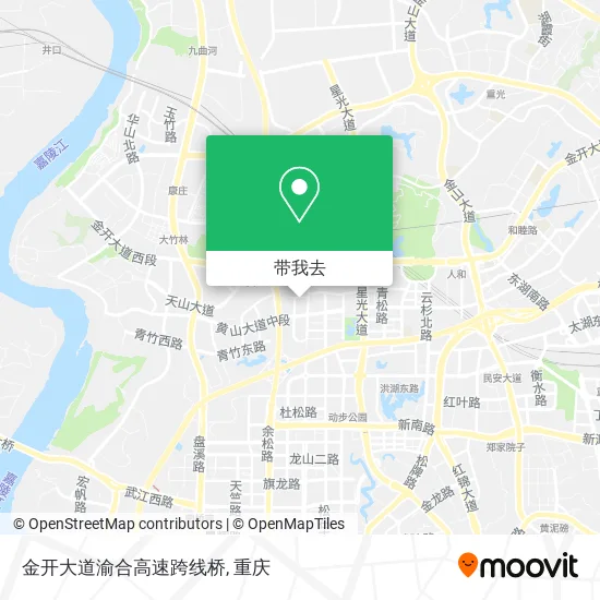 金开大道渝合高速跨线桥地图