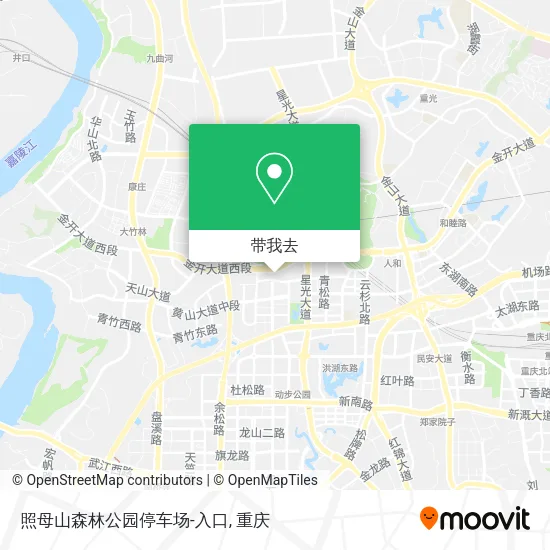 照母山森林公园停车场-入口地图