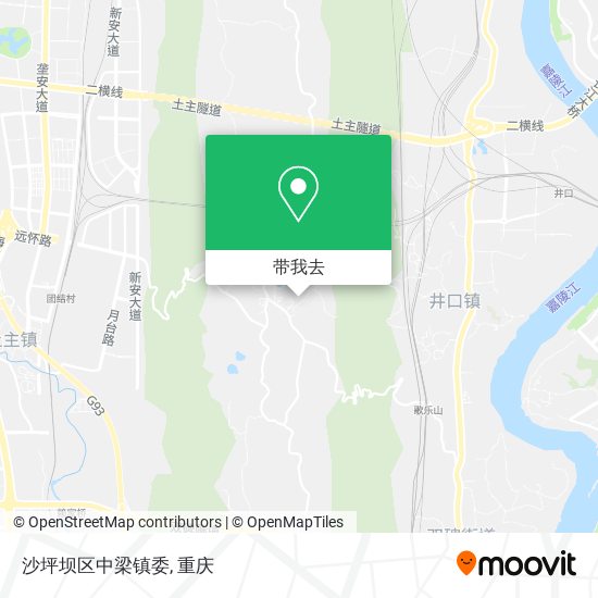 沙坪坝区中梁镇委地图