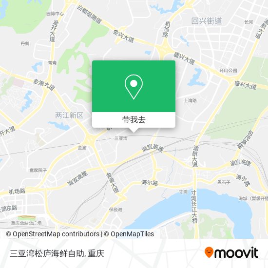 三亚湾松庐海鲜自助地图