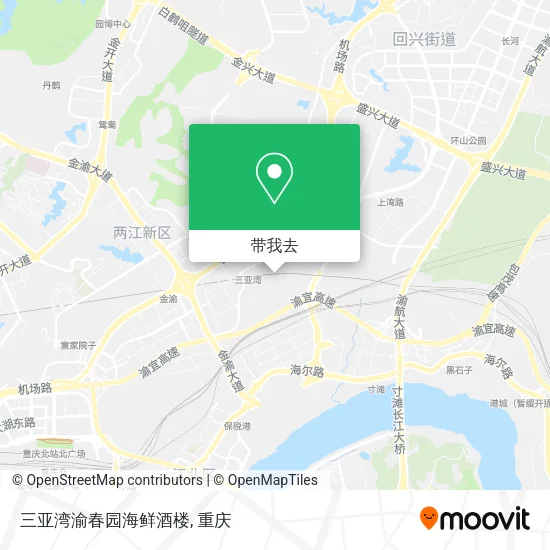 三亚湾渝春园海鲜酒楼地图