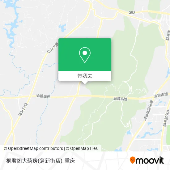 桐君阁大药房(蒲新街店)地图