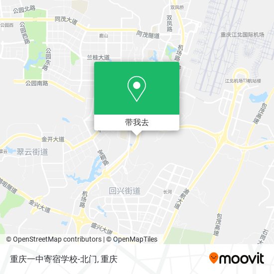 重庆一中寄宿学校-北门地图