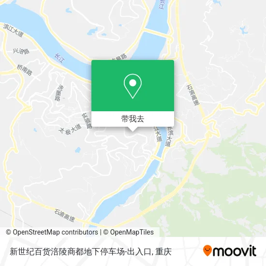 新世纪百货涪陵商都地下停车场-出入口地图
