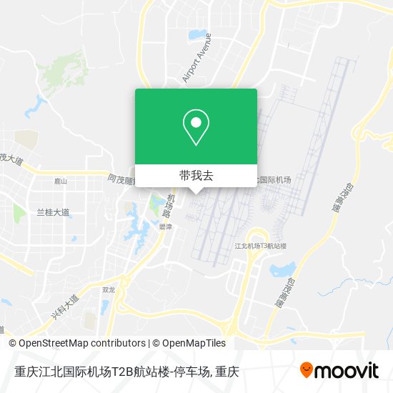 重庆江北国际机场T2B航站楼-停车场地图