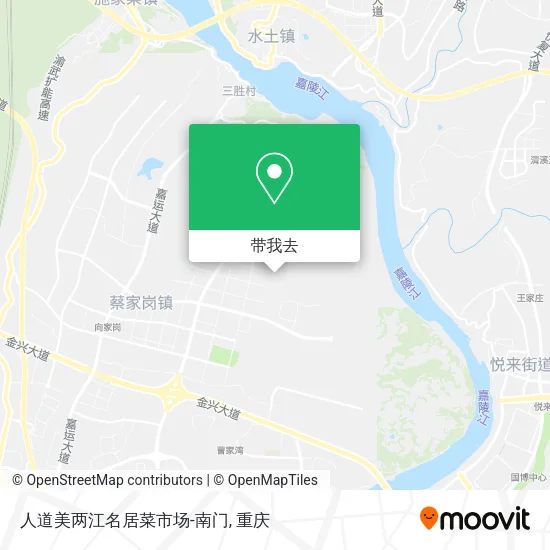 人道美两江名居菜市场-南门地图