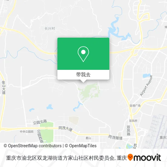 重庆市渝北区双龙湖街道方家山社区村民委员会地图