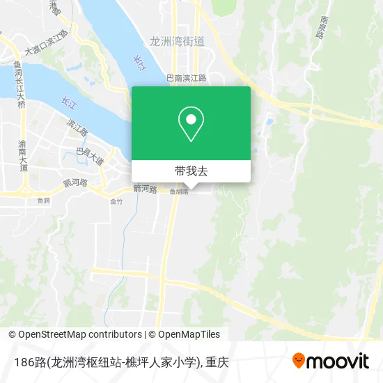 186路(龙洲湾枢纽站-樵坪人家小学)地图