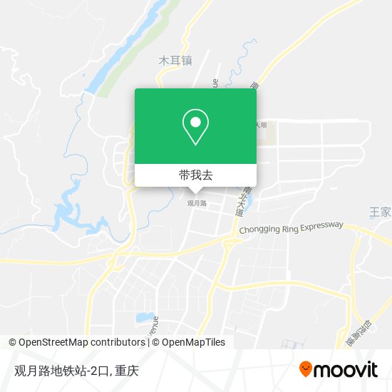 观月路地铁站-2口地图