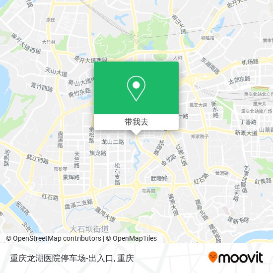 重庆龙湖医院停车场-出入口地图