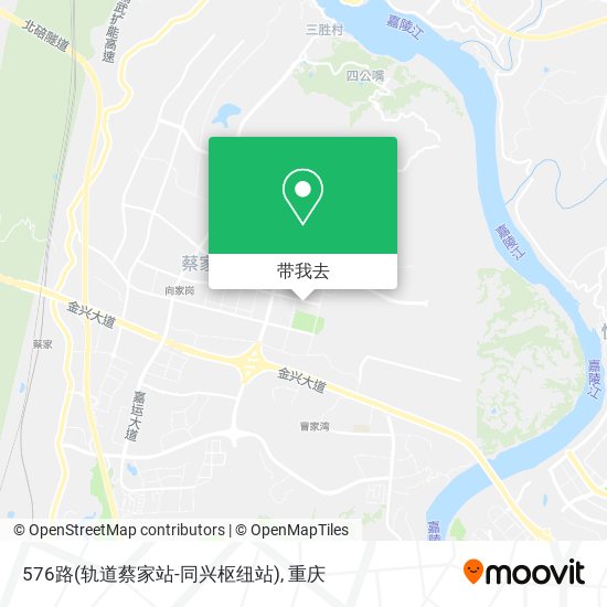 576路(轨道蔡家站-同兴枢纽站)地图