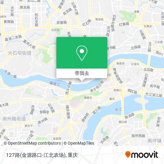 127路(金源路口-江北农场)地图