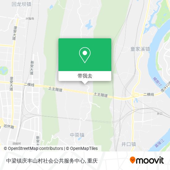 中梁镇庆丰山村社会公共服务中心地图