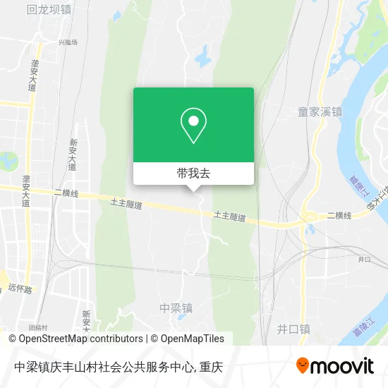 中梁镇庆丰山村社会公共服务中心地图