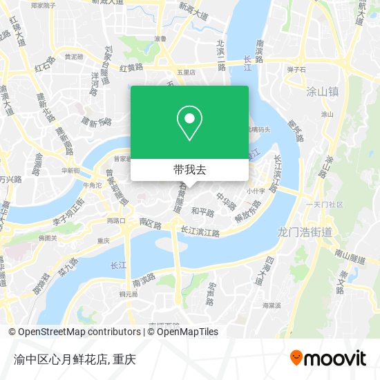 渝中区心月鲜花店地图