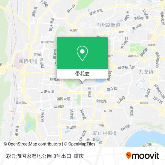 彩云湖国家湿地公园-3号出口地图