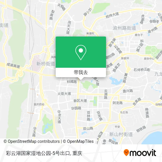 彩云湖国家湿地公园-5号出口地图