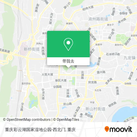 重庆彩云湖国家湿地公园-西北门地图