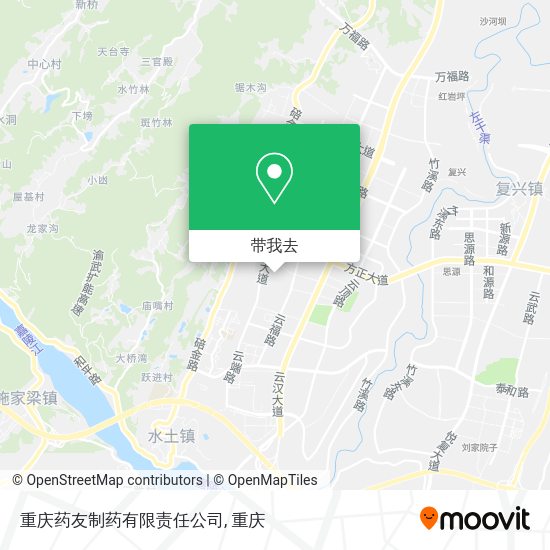 重庆药友制药有限责任公司地图