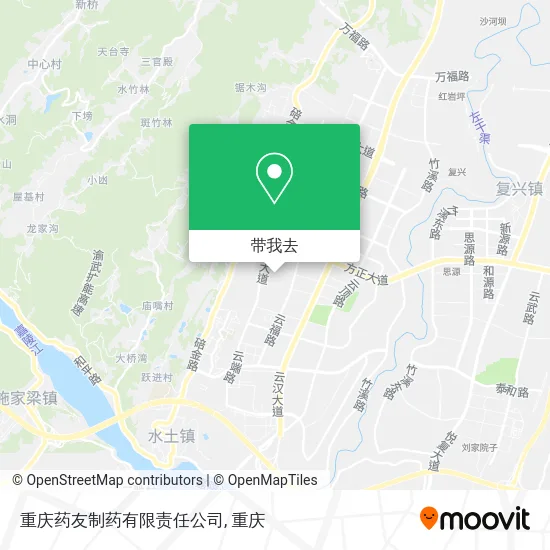 重庆药友制药有限责任公司地图
