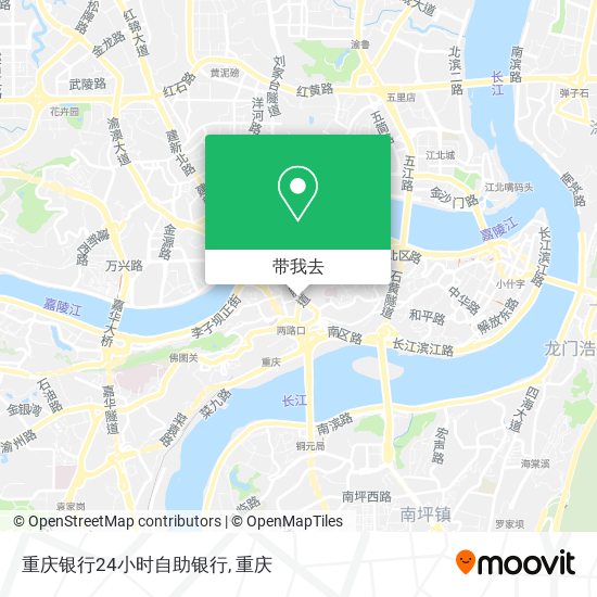 重庆银行24小时自助银行地图