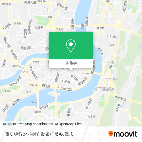 重庆银行24小时自助银行服务地图