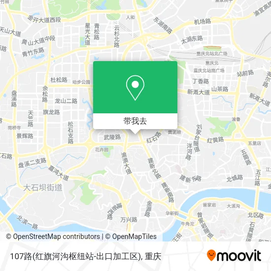 107路(红旗河沟枢纽站-出口加工区)地图