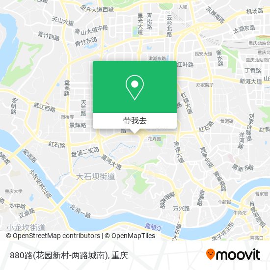 880路(花园新村-两路城南)地图