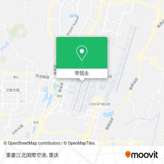 重慶江北国際空港地图