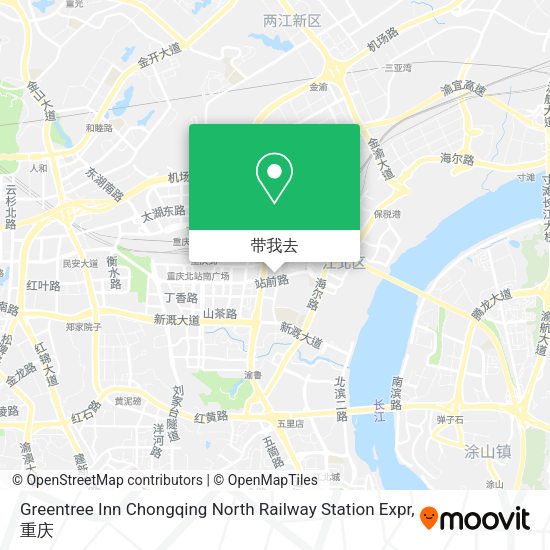Greentree Inn Chongqing North Railway Station Expr地图